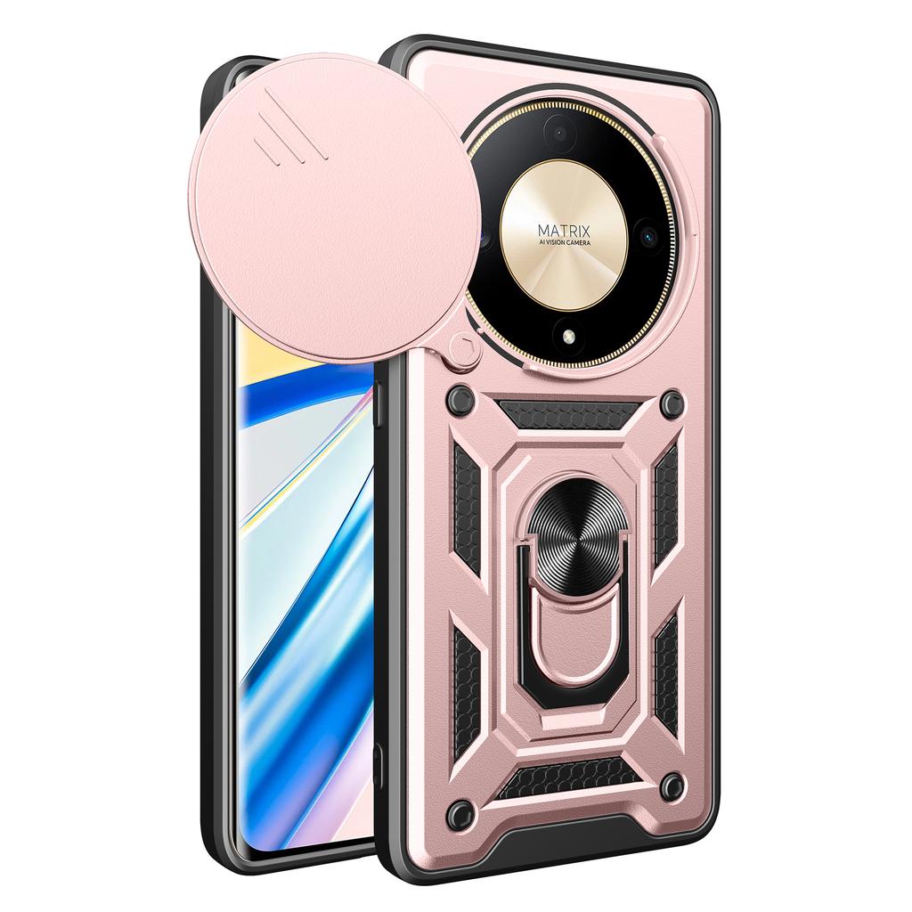 Priekš Honor X9b 5G/Magic6 Lite 5G mobilo tālruņu maciņi TPU+PC bīdāms objektīva aizsargvāciņš