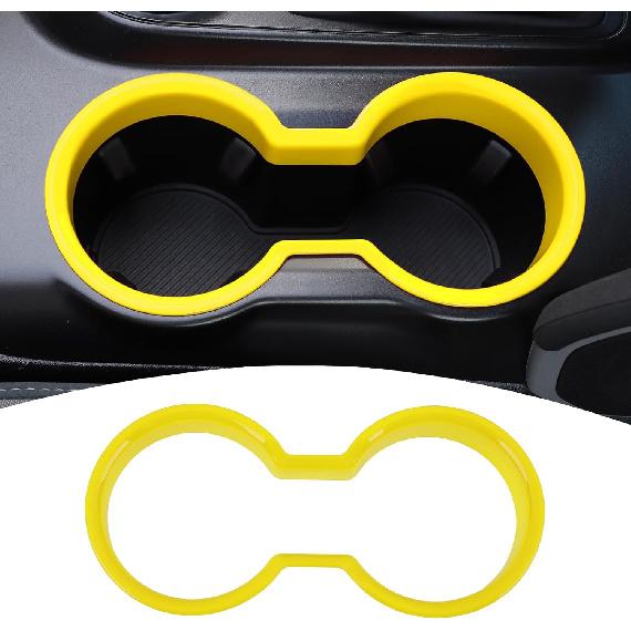 

for Bronco Front Cup Holder Trim Cover Fit for Ford Bronco 2021-Present Pink Interior Accessories 1pc жовтий