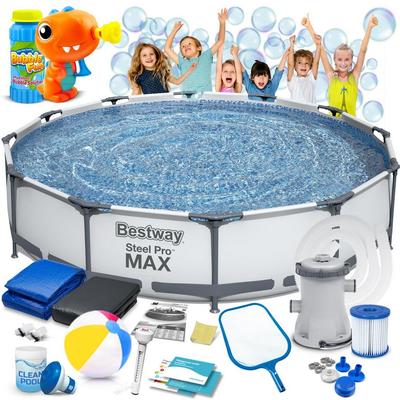 Πισίνα κήπου με σκελετό 366 x 76 εκ. 16-σε-1 Bestway 56416 + Μηχανή φυσαλίδων ΔΩΡΕΑΝ