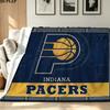 Indiana Pacers Logo Print Flannel Blanket High Quality Warm Comfortable Cover for All Seasons Perfect for Gifts Home Decor