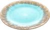 Vetro Felice Large Platter, Turquoise and Gold, 33cm, "Happy Glass Flash" Design, 349133P