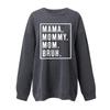 Ladies Fashion Casual Print Loose  Round Neck Long Sleeve Top Sweatshirt