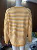2025 Striped Contrast Knit Sweater: European & American Style, Drop Shoulder Long Sleeve