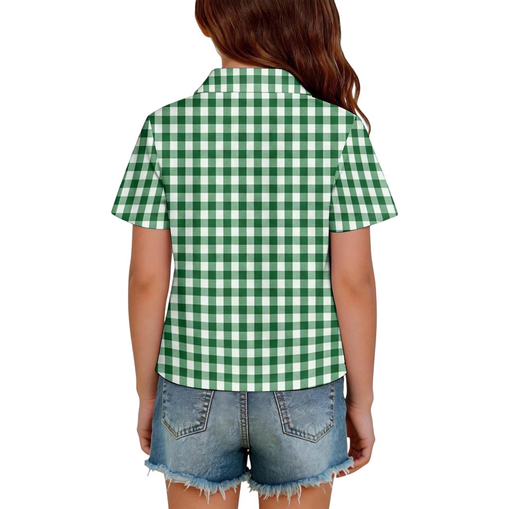 Children's Daily Casual Short-sleeved Print Tops T-shirts Shirts