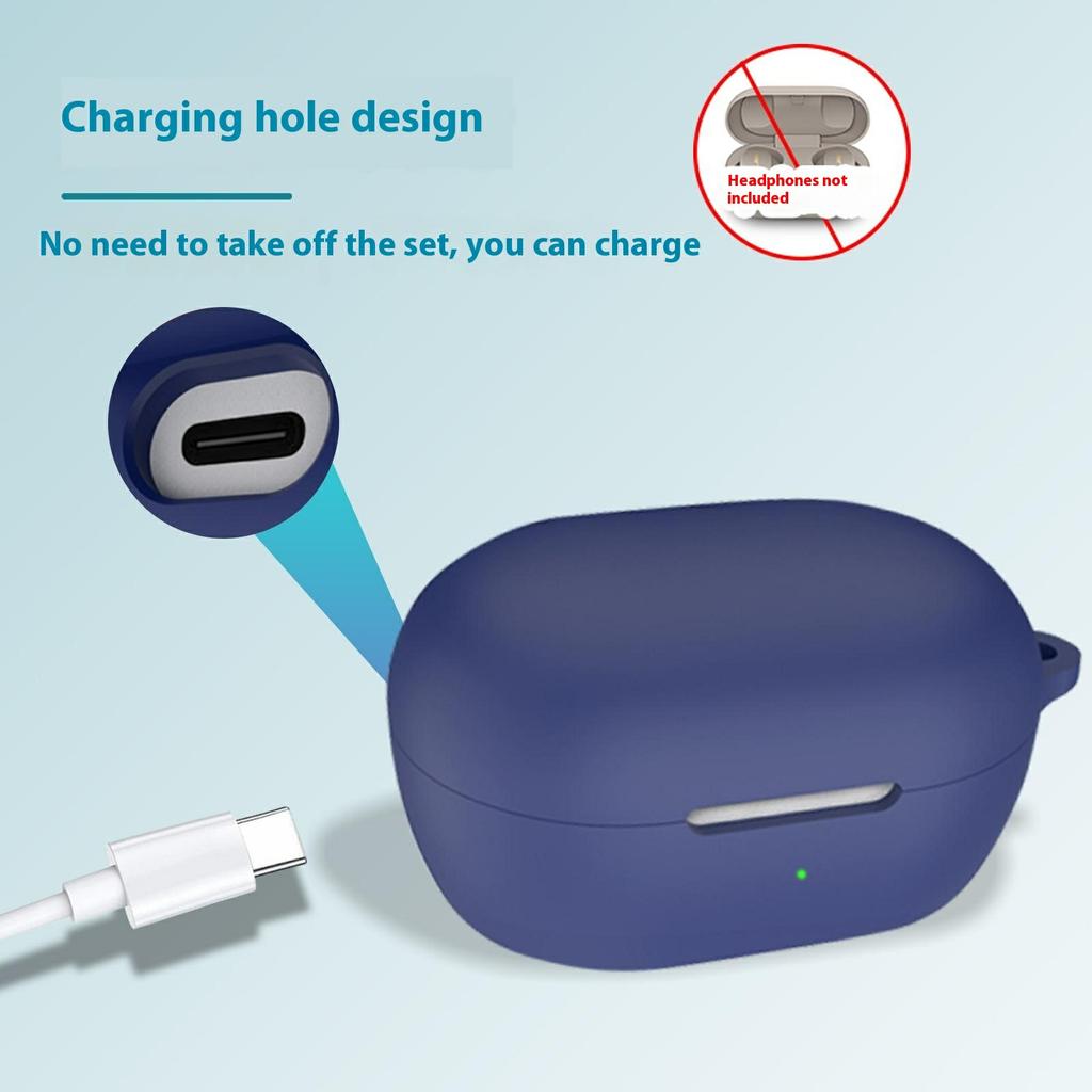 For Bose QuietComfort Protective Case Bluetooth-Compatible Earbuds Silicone Cover with Hook