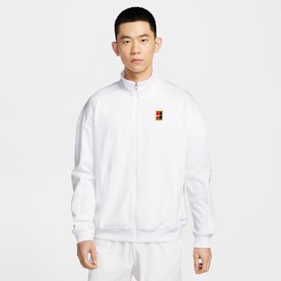 Nike COURT HERITAGE Stand Collar Zippers Fleece Lined Tennis Top Men s M