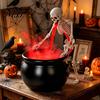 Lighted Witch Pot for Party Decor Halloween Cauldron Fog Machine, Ultrasonic Mist Maker with Glowing LED, Unique Gothic Holiday Gift
