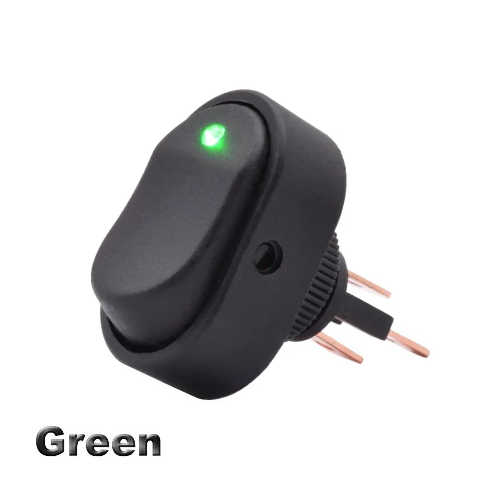 

5/10pcs ASW-20D Car Boat Auto Rocker Switch 30A 12VDC ON OFF with Dot LED Light Illuminated Red Green Blue Yellow Button Switch 5PCS