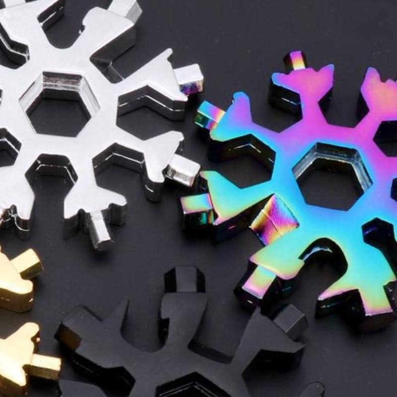 Douyin 18-in-1 Snowflake Multifunctional Wrench - Lightweight Portable Steel Octagon & Hexagon Tool
