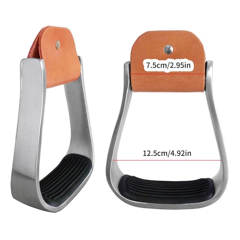 Light Weight Aluminum Cushioned Western Stirrups Replacement Ergonomic Horse Riding Stirrups Enhances Riding Stability