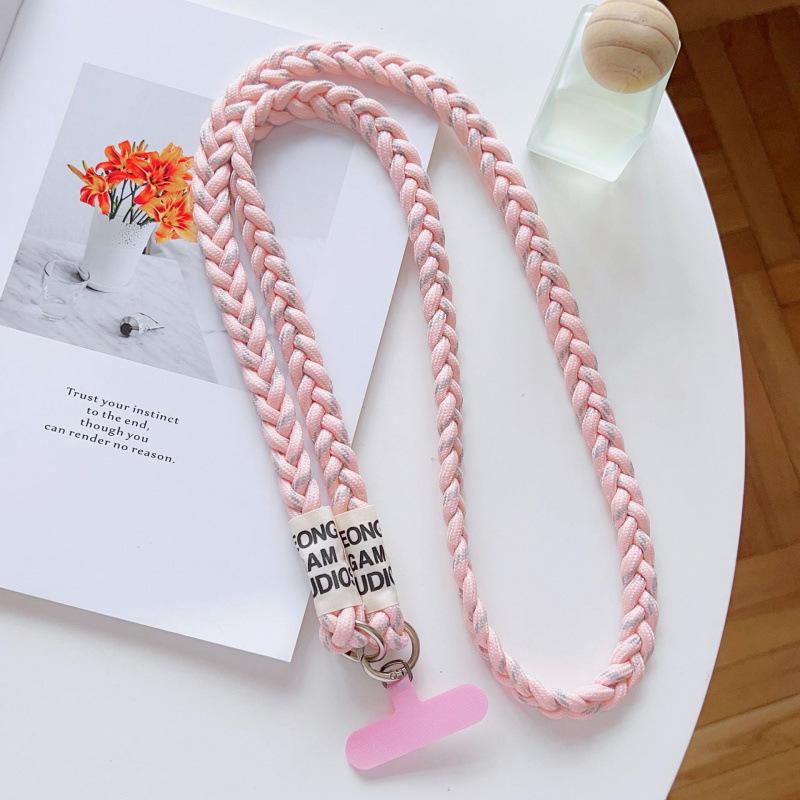 Crossbody Phone Lanyard: Three-Strand Braided Rope, Anti-Lost & Anti-Theft, Sturdy Climbing Rope Shoulder Strap for Outdoors.