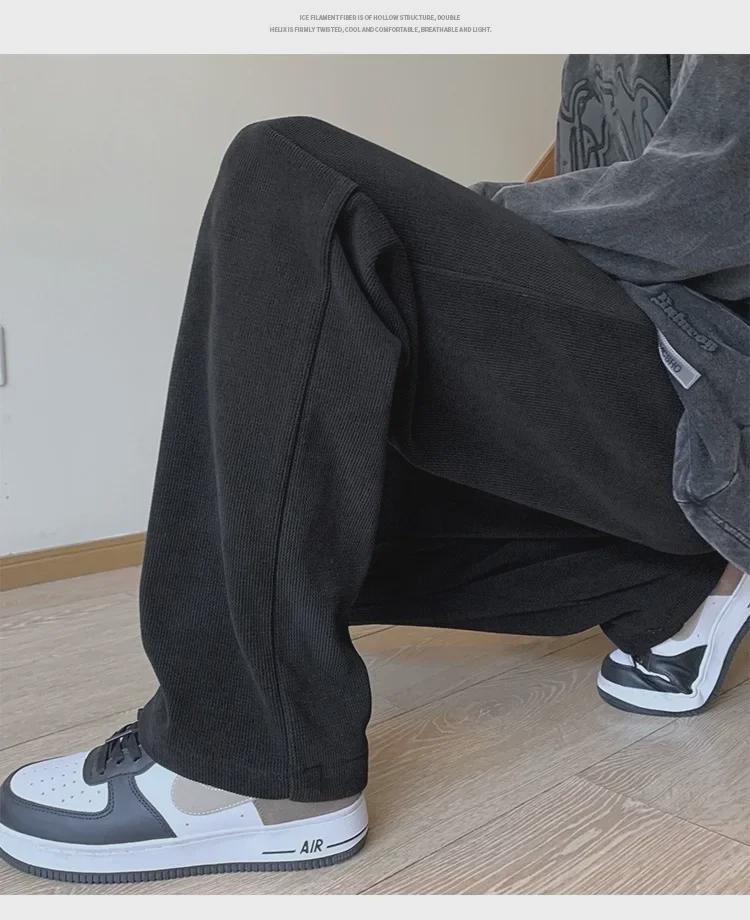 Chaolun Men's Corduroy Straight Casual Pants, New Autumn Plus Velvet, Loose Fit, Long Sports Pants