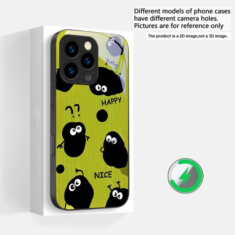 

Funny hand drawn style Suitable For iPhone 16E 17 Pro Max 15 Pro 14 13 Plus 12 mini 11 16 Air 17Pro magnetism Glass Phone Case iPhone 15 Pro Max