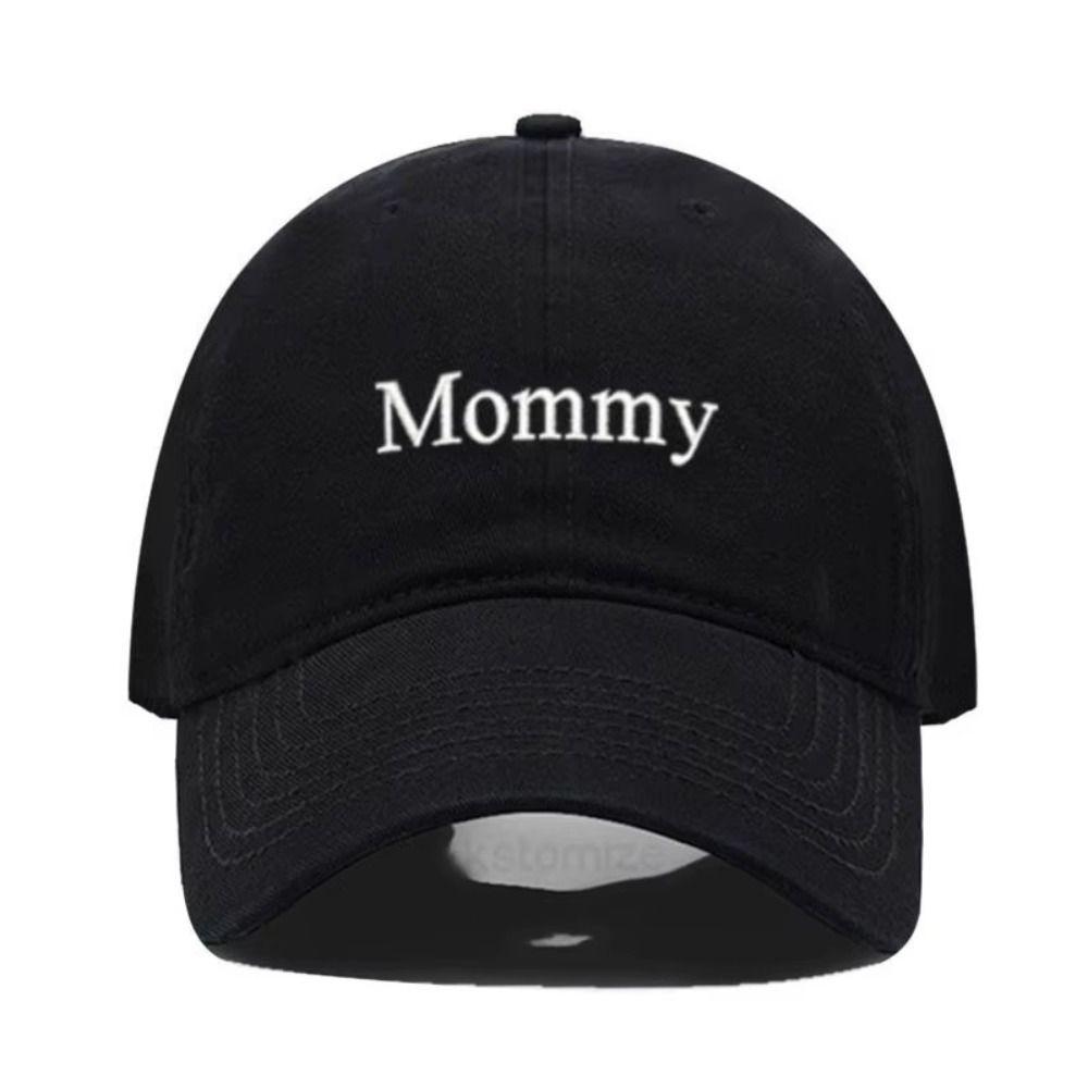 Letter Embroidered Parent Matching Baseball Cap Cotton Couple Cap Sunscreen Hats For Man Women