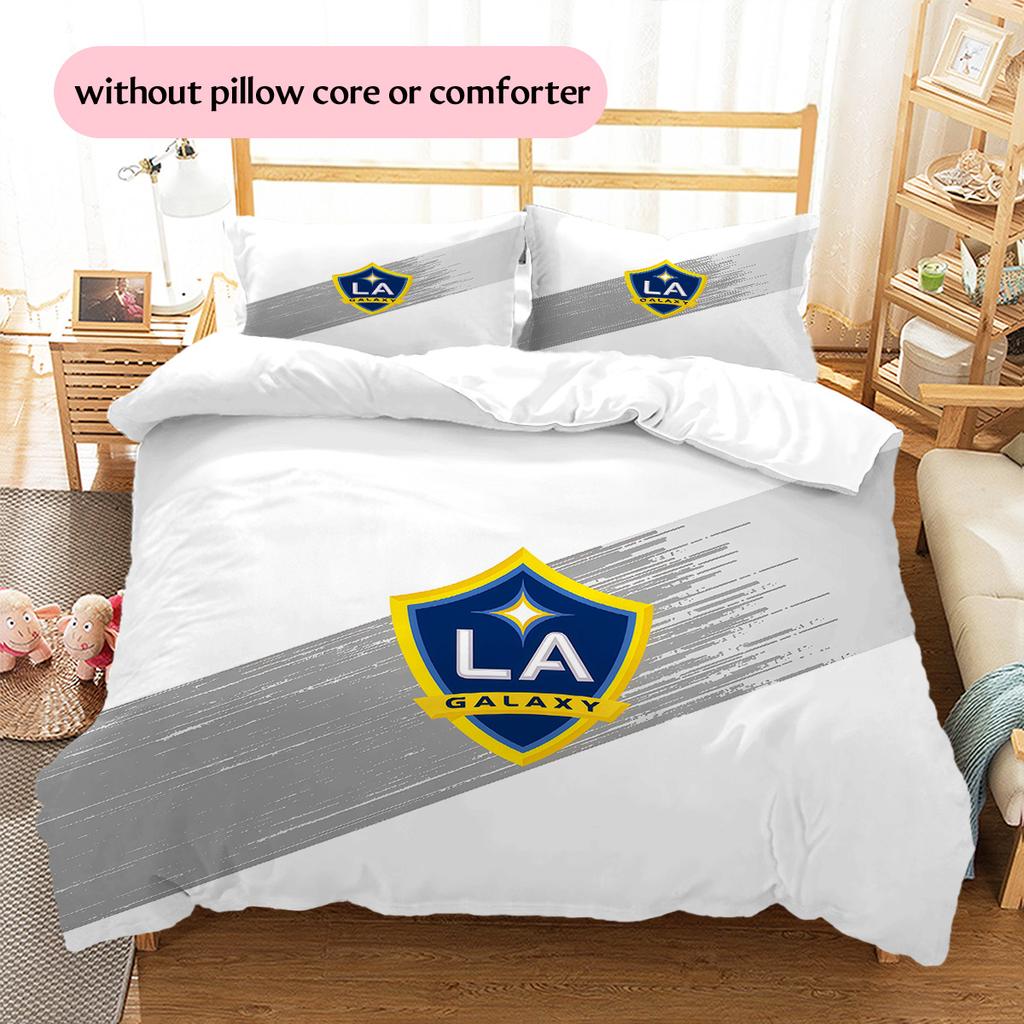 LA Galaxy Pattern Bedding Quilt Set  Home Decoration  Gift (1 * duvet cover + 2 * pillowcase  without core)