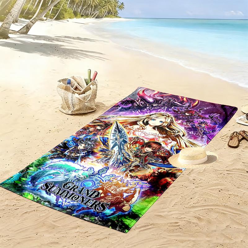Grand Summoners Print Beach Towel, Large Soft Quick Dry Towel for Beach Camping Swimming