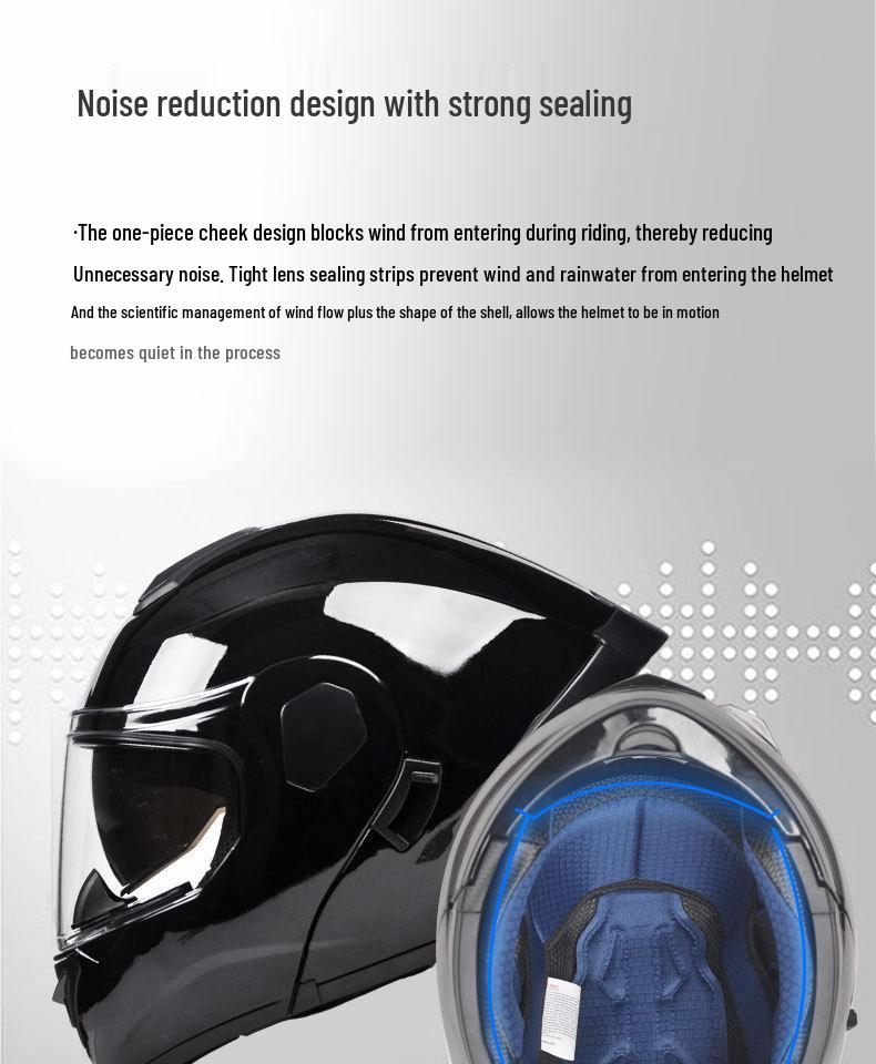 AD All-Season Flip-Up Full Face Motorcycle Helmet, 3C/DOT Certified for Men and Women