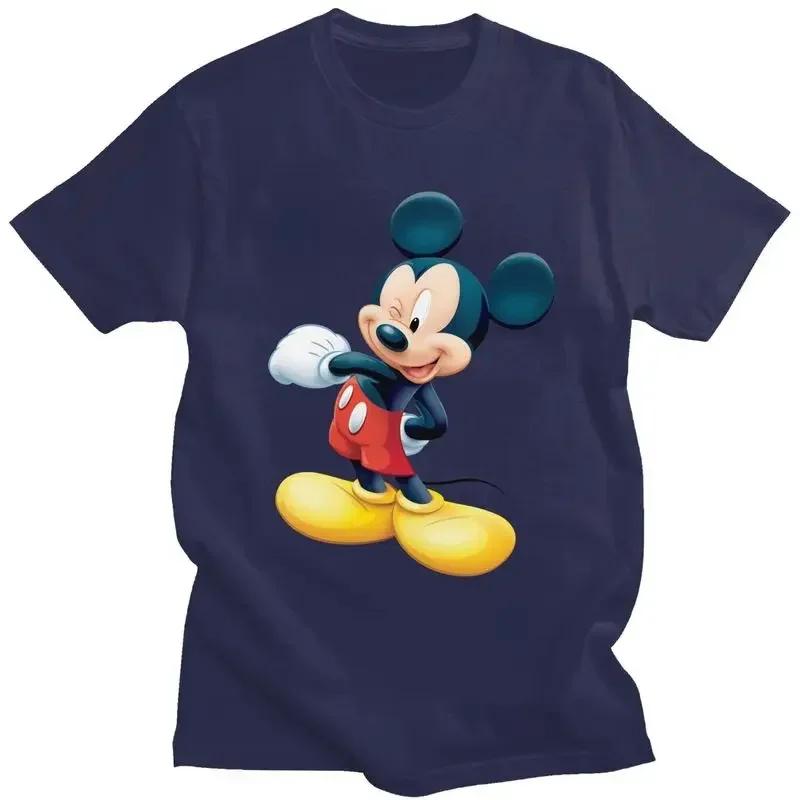 Mickey Mouse Minnie Anime T Shirt for Soft Cotton Tshirt Stylish Tee Tops Short Sleeves T-shirt Loose Fit Clothing Unisex