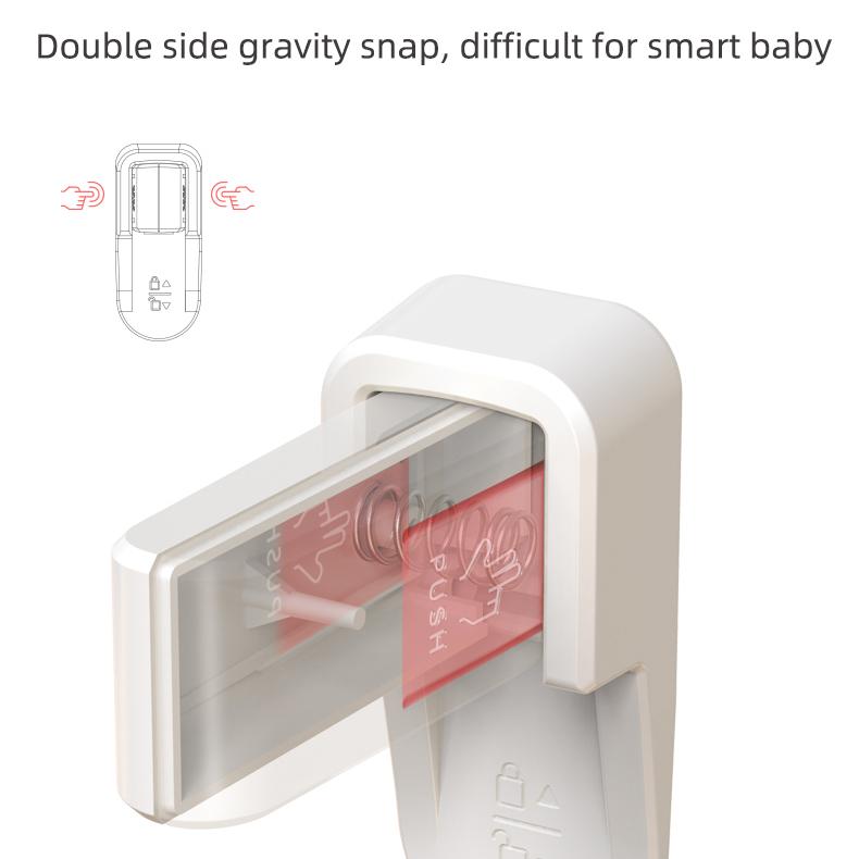 Home Universal ABS-Schutzgerät für Kinder Einfach zu installierende Anti-Öffnungs-Griffschlösser Türhebelschloss Baby-Sicherheitstürschloss