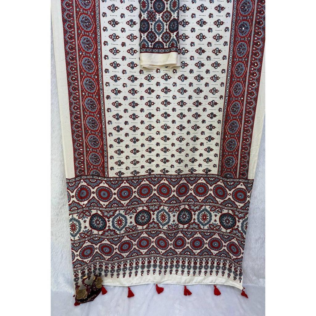 New Launch Designer Ajrakh Print Saree Collection