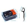 Flat Dental Floss 50Pcs Bamboo Charcoal Interdental Brush Dental Toothpick Teeth Cleaning Organic Dental Teeth Floss Black