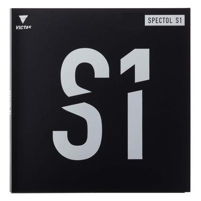 Victas Spectrum S1 Table Tennis 210010 Rubber, Standard, Black, 1.6mm,