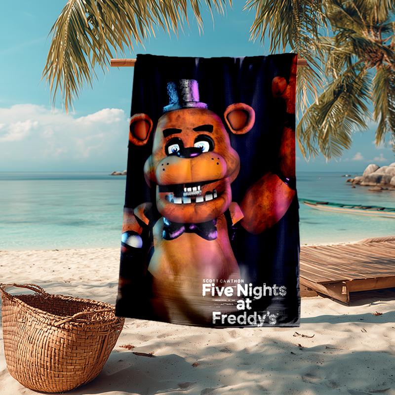 Ultra-Soft Beach Towel with Freddy Theme,Ideal for Pool - Camping, Diving - Perfect Travel Essential, Vibrant Beach Towel.
