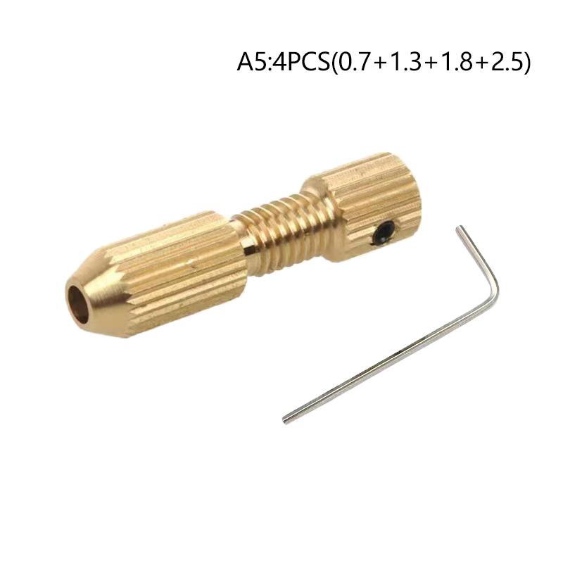 1Set Mini Drill Collet Chuck 2.0mm Shaft Hole Brass Motor Shaft Clamp Brass Chucks Adapter For Power Tool Accessory Tool Set