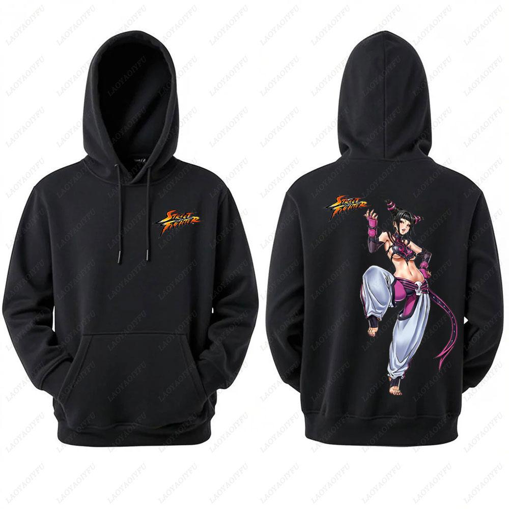 Unisex Chun Li Street Fighter Long Sleeve Hoodie Autumn Winter Fashion Harajuku Streetwear Tops for Men Man hoodies men clothin