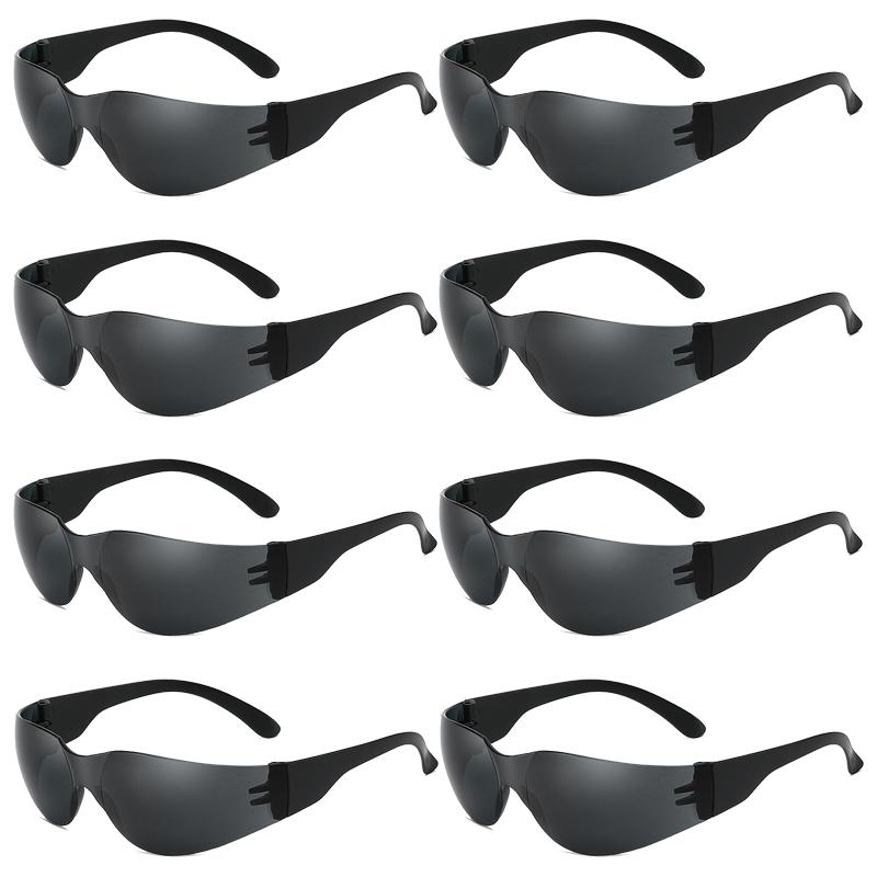 8/12 Pack Y2k Rimless Sunglasses Men Fashion Monoblock Outdoor Shades Women Trendy Futuristic Design Black Sun Glasses