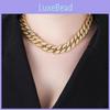 Glamorous Full Diamond Cuban Chain Necklace And Bracelet Set For Trendy Fashion