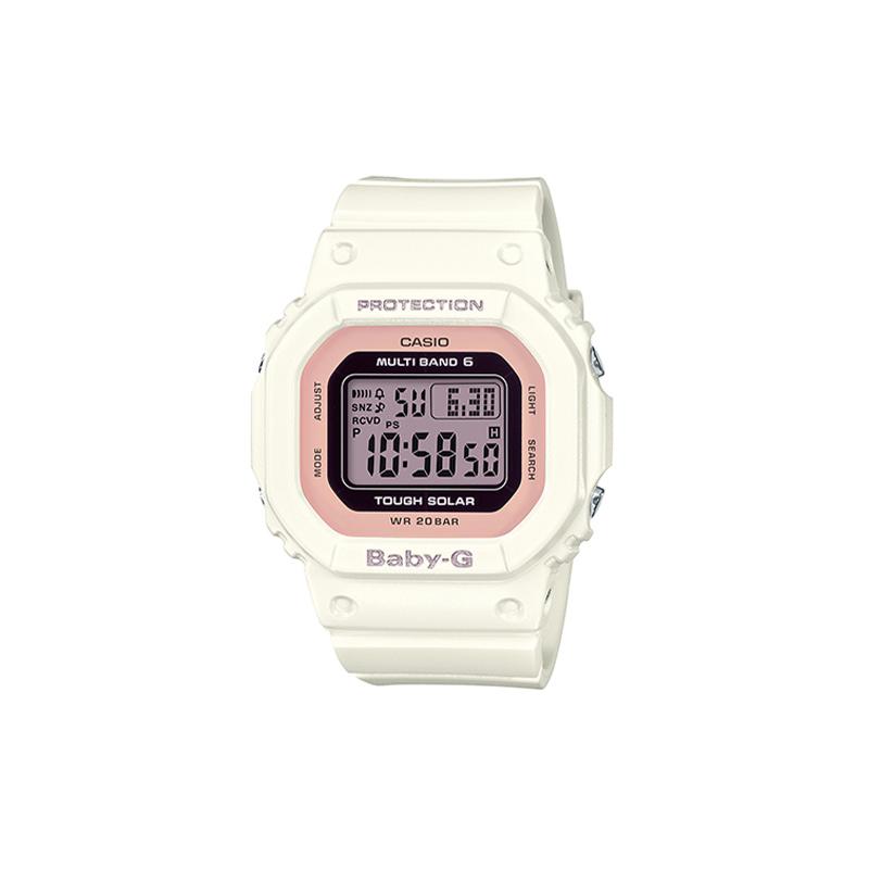 

Casio BABY-G Series Cherry Blossom Season Macaron Color Radio Shockproof Solar Quartz Movement Resin Strap Japanese and Korean Watch BGD-5000-7DPRD белый