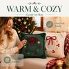Soft Throw Pillow Cover Christmas Wreath Sofa Cushion Cover Home Decor Pillowcase  Couch