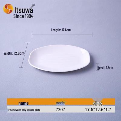 WuHe Melamine Rectangular BBQ & Snack Plates (10-Pack)