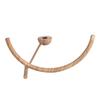 Creative Geometric Art Candle Holder Metal Semicircular Candle Holder Sales Office Model Room Dining Table Imitation Wood Grain Ornaments