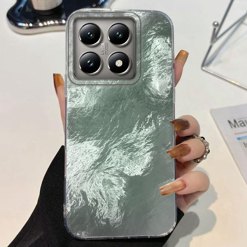 Gradient Glacier Texture Girls Women Phone Case For Xiaomi 14T 13T Pro 14Tpro 11 Lite 5G NE Silicone Shockproof Fundas Cover