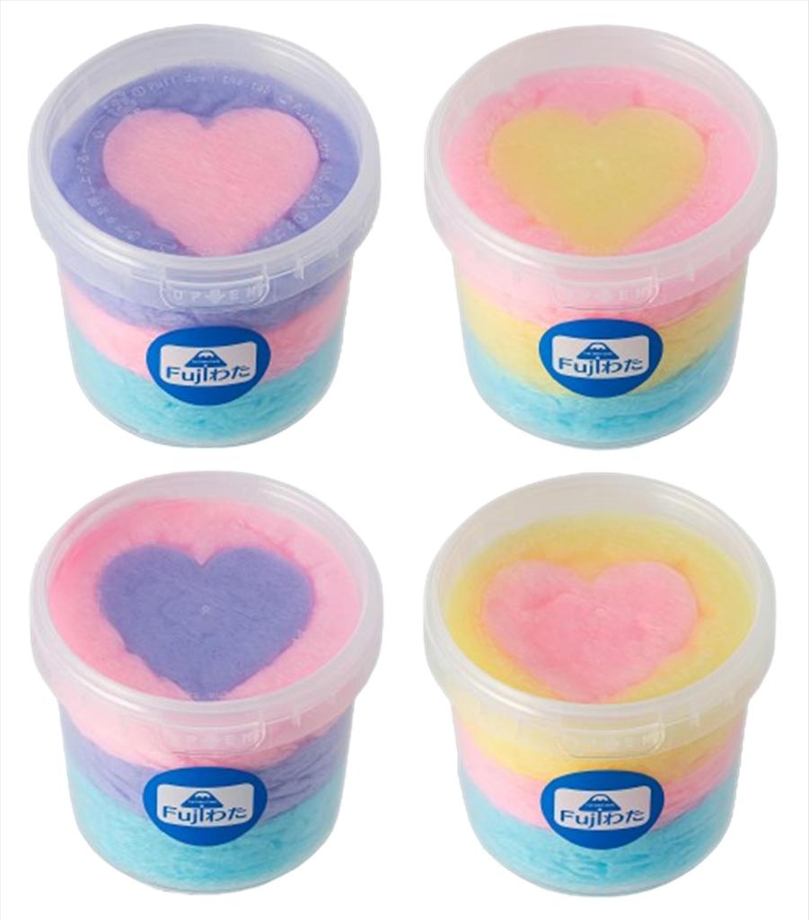 Heart Cotton Candy Rainbow Cotton Candy Cotton Candy Cotton Candy Souvenir Gift Birthday of (Set 4)