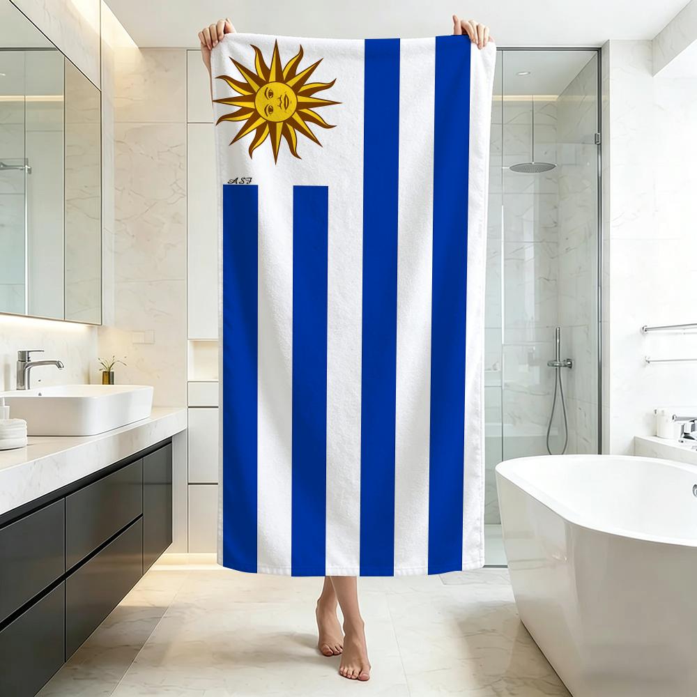 Flag U-Uruguay Towel Five-Star Hotel Quality Eco-Friendly Ultra Soft Thick Towels & Beach Towels