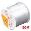 100m Starkes Elastisches Kristall-Perlen-Garn Schnur Schmuckherstellung Halskette Armband DIY Perlen Schnur Dehnbar Dicke 0,5-1mm