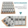 24 Slots Walnut Grain Wood Watch Storage Display Box Wristwatch Organizer Display Tray Watches Holder with Pillows Gift Cases