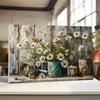 Floral Canvas Wall Art Painting with Frames for Living Room Bedroom Decor Pictures Housewarming Gift
