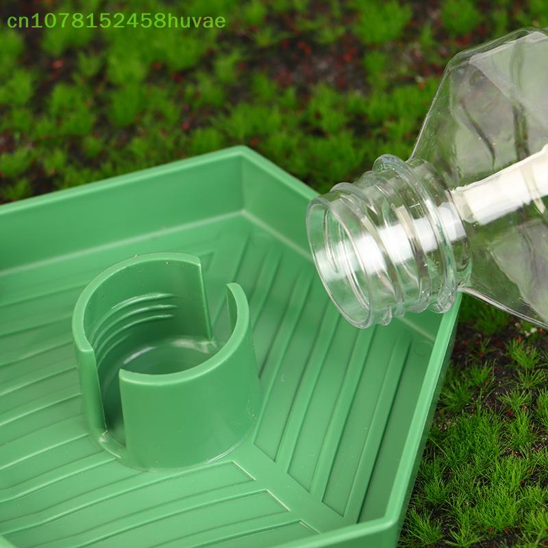 1 Pc Reptile pet terrapin lizard yellow edge reptile food bowl water bowl automatic water dispenser plastic food tray water tray