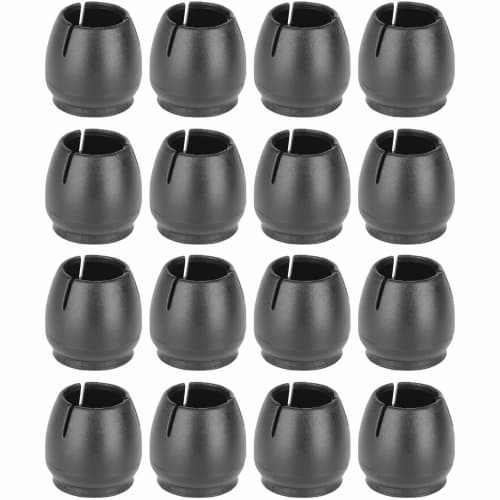 

Black Chair Leg Covers, Chair Leg Caps, Set of 16, for 4 Chairs, Suitable for Round Legs, Fits Chairs with Outer Diameters of 12mm to 17mm, Prevents N