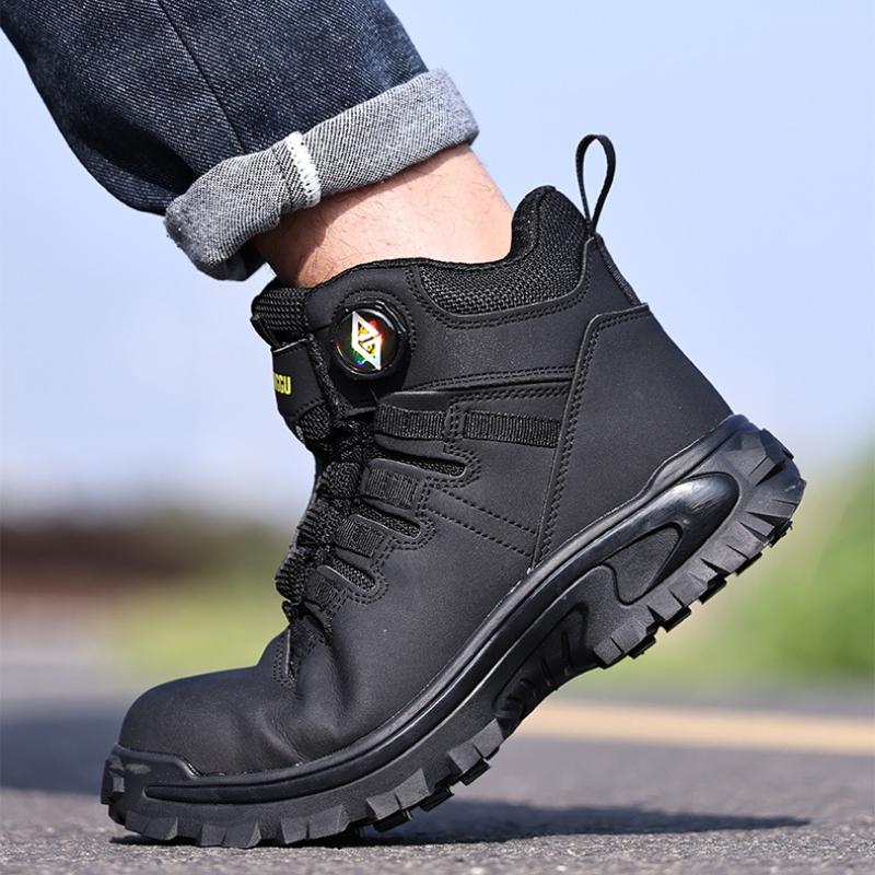 Safety Anti-collision Anti-puncture Not Tired Feet Lightweight Wear-resistant Grip Non-slip Men's Construction Site Work Labor Protection Shoes