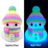 Luminous 3D Printed Knit Snowman Ornament Doll