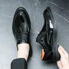 Fashion Classic Black Patent Leather Men's Shoes Leisure Business Men's Brand Wedding Trend Party Business Event Versatile Shoes
