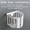 Bathroom Perforated Wall Hanging Shelf Rack Free Iron Bathroom Tissue Holder