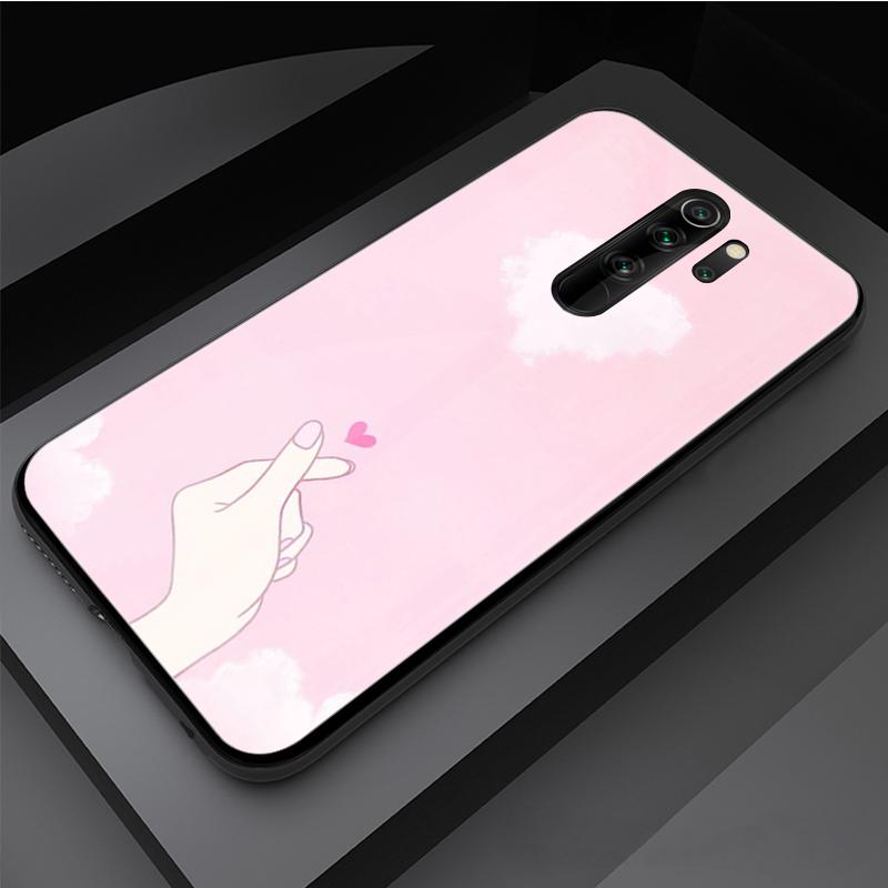 

Чохол для телефону із загартованого скла Серце на руці для Redmi Note 5 6 7 8 Pro Note8T Note9S Redmi8 9 Cover Shell Redmi Note 7