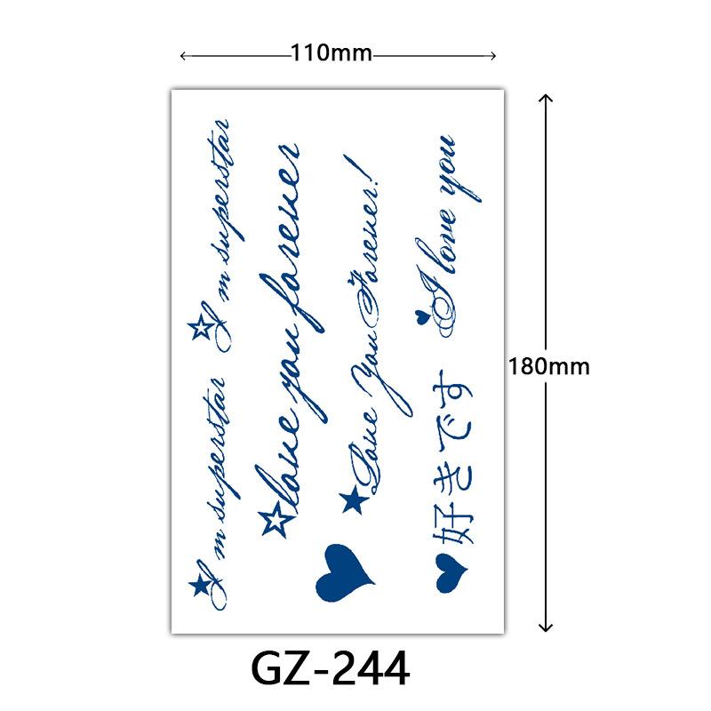 Herbal Semi-Permanent Tattoo Sticker, Semi-Permanent Tattoo Sticker, Anti-Rub, Anti-Sweat Tattoo