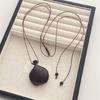 Traditional Chinese Style Wood Pendant Necklace with Sliding Knot Unique Flask Necklace Suitable for Adjustable Fit